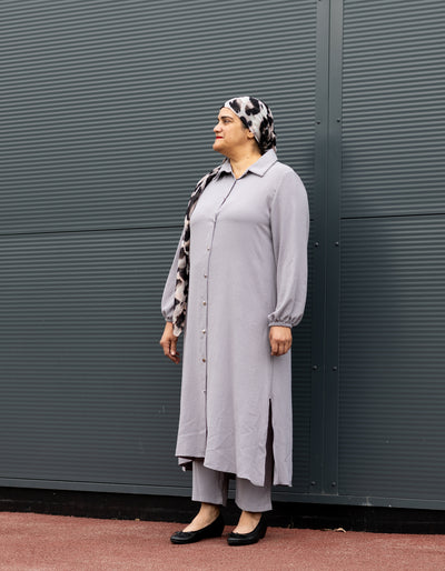 Carbon grey long co ord